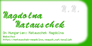 magdolna matauschek business card